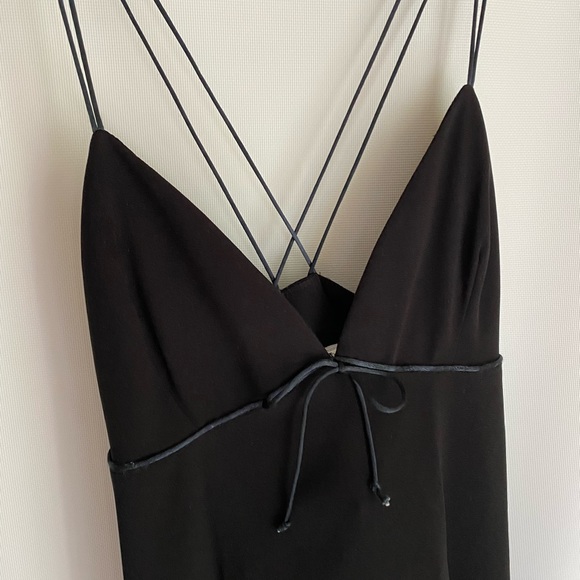 Vintage little black strap dress Y2K size 9 NWT large - Picture 6 of 8